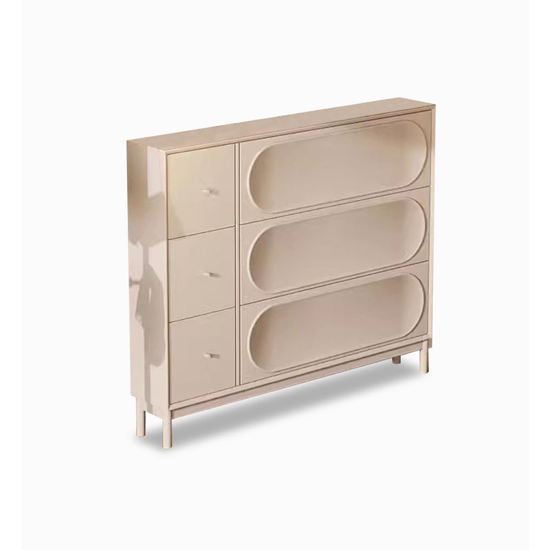 Armoire à chaussures inclinable Minimalist, H 47,24 po x l 55,12 po x P 9,45 po, Blanc