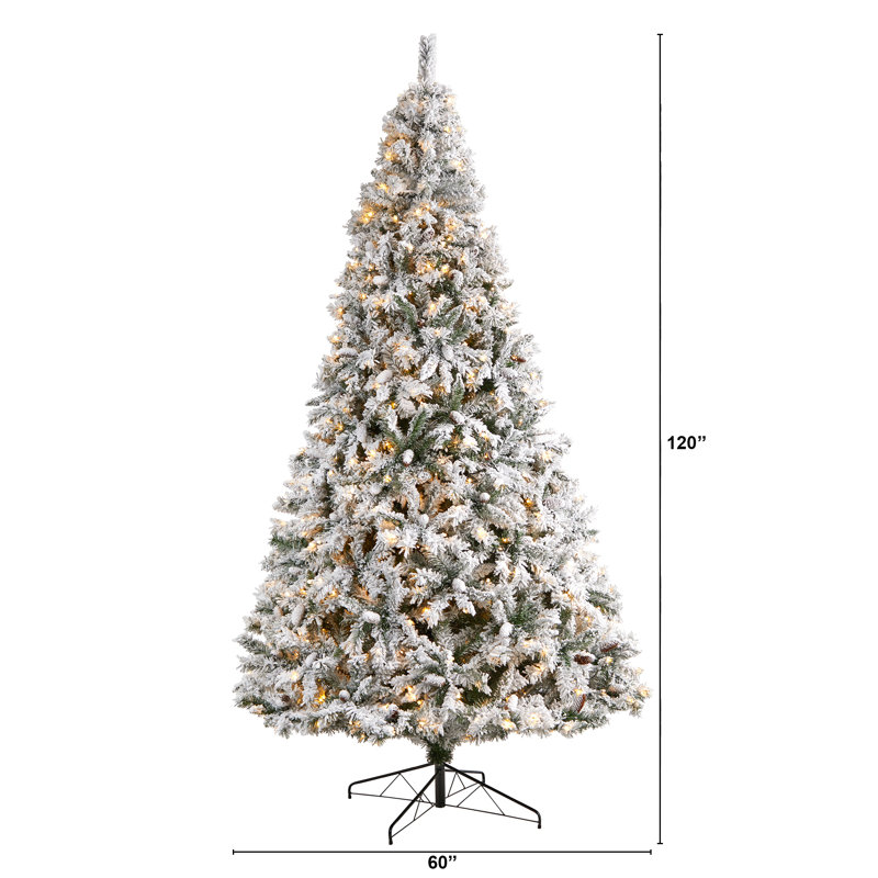 Lighted Artificial Pine Christmas Tree, 3' H
