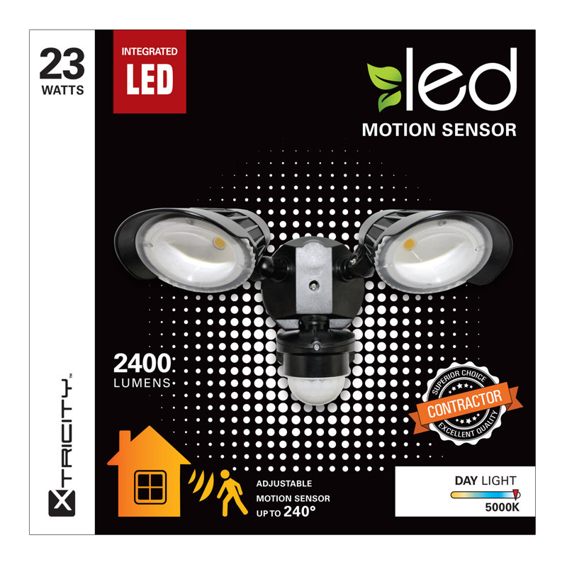 Éclairage de sécurité à del 2 lumières, Noir