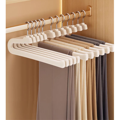 Flocked Goose-Shaped Pant Hangers