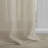 Rosette Floral Embellished Cuff Tab Top Solid Single Curtain Panel-1651069231-1627952416