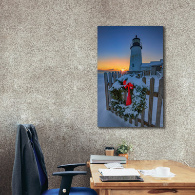 «Christmas At Pemaquid Point» par Rick Berk, art mural sur toile