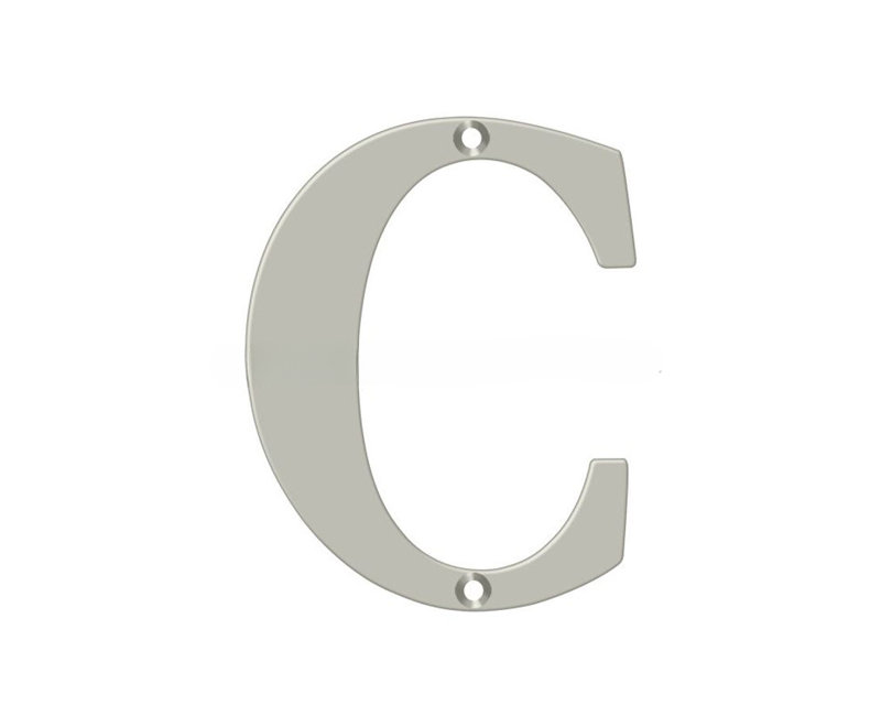 4" H Brass House Letter, Lifetime Brass, F