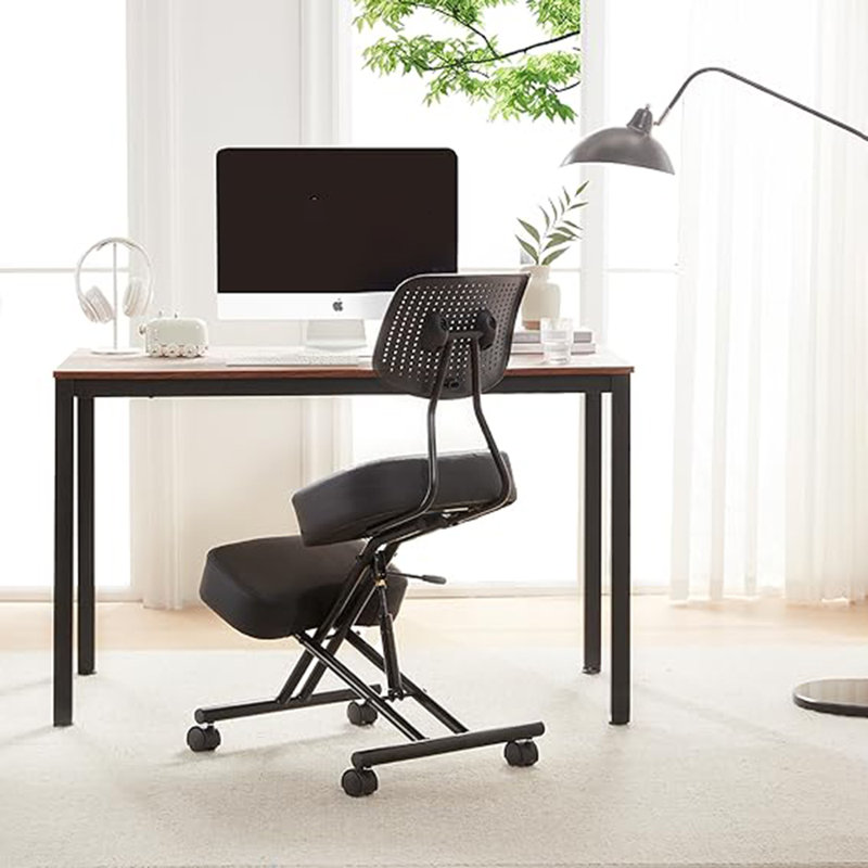 Fauteuil ergonomique à hauteur réglable avec dossier et frein de roue