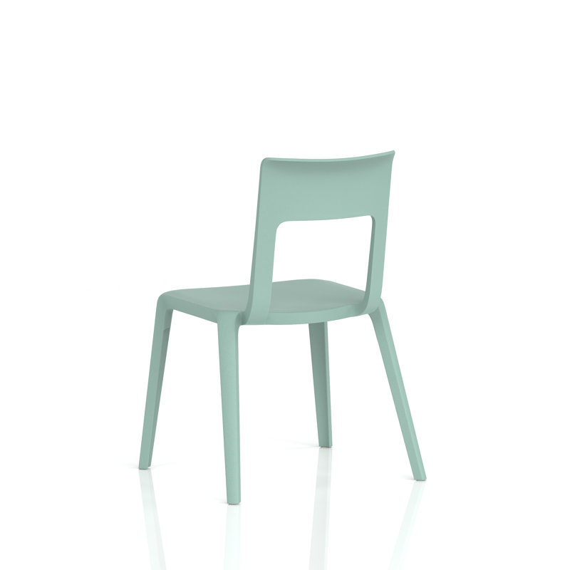 Nest Edge Stacking Cafe & Bistro Chair White, Green
