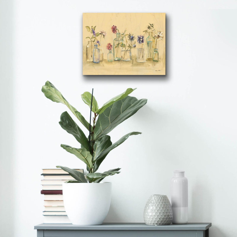 «Blossoms and Buds» par Cheri Blum, art mural en verre acrylique, H 12 po x l 16 po x P 0,13 po