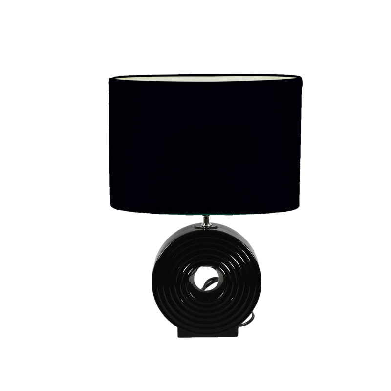 Lampe de table 17,75 "avec prise, Noir