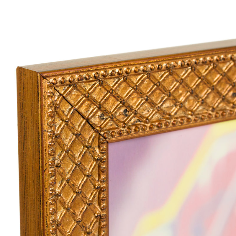 Chrisman Wood Embossed Picture Frame, 18" x 24", Antique Gold