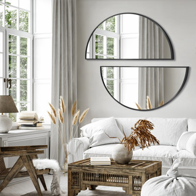 Miroir mural en métal (ensemble de 2)
