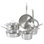 Batterie de cuisine en acier inoxydable non toxique 10 pièces Sur La Table Kitchen Essentials avec base encastrée Tripli