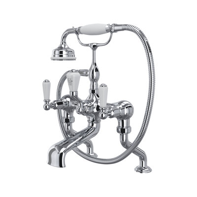 Edwardian Traditional Exposed Deck Mount Tub Filler