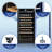 Freestanding Wine Cabinet, Stylish Wine Cooler With UV-Resistant Glass Door, LED Light & Storage Rack