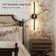 Battery Operated Wall Sconces with Remote Control, 24'' LED Flush Mounted Sconces