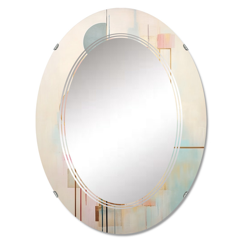 Beckersfield - Miroir mural moderne ovale, 30 po x 20 po