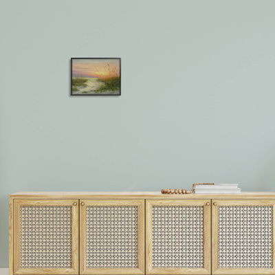 Coucher de soleil sur le chemin de la plage, estampe numérique par Martin Figlinski