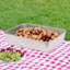 Plat de cuisson rectangulaire en acier inoxydable