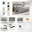 Ensemble de chambre à coucher 4 pièces en velours côtelé Pravesh-1003789999-1003789913