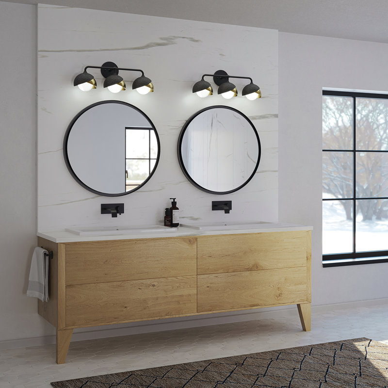 Brooklyn 3 - Light 9.2" Height Dimmable Vanity Light, Oil Rubbed Bronze, Vintage Platinum