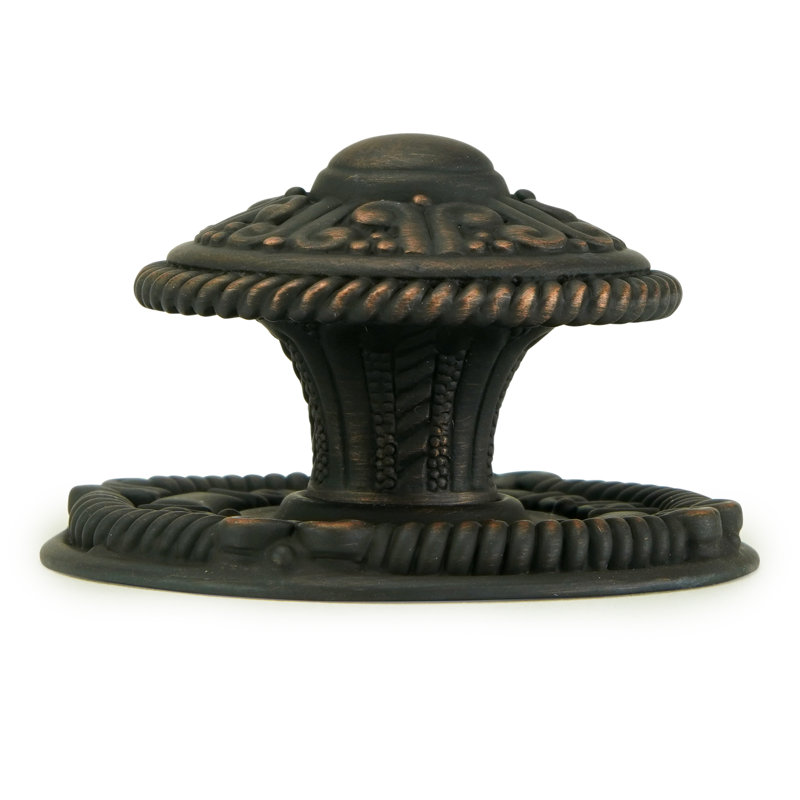 AMERICANA KNOB W/ MATCHING BACK PLATE , Bronze