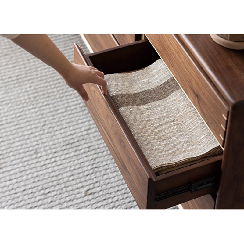 Commode d'appoint console rétro, Noyer