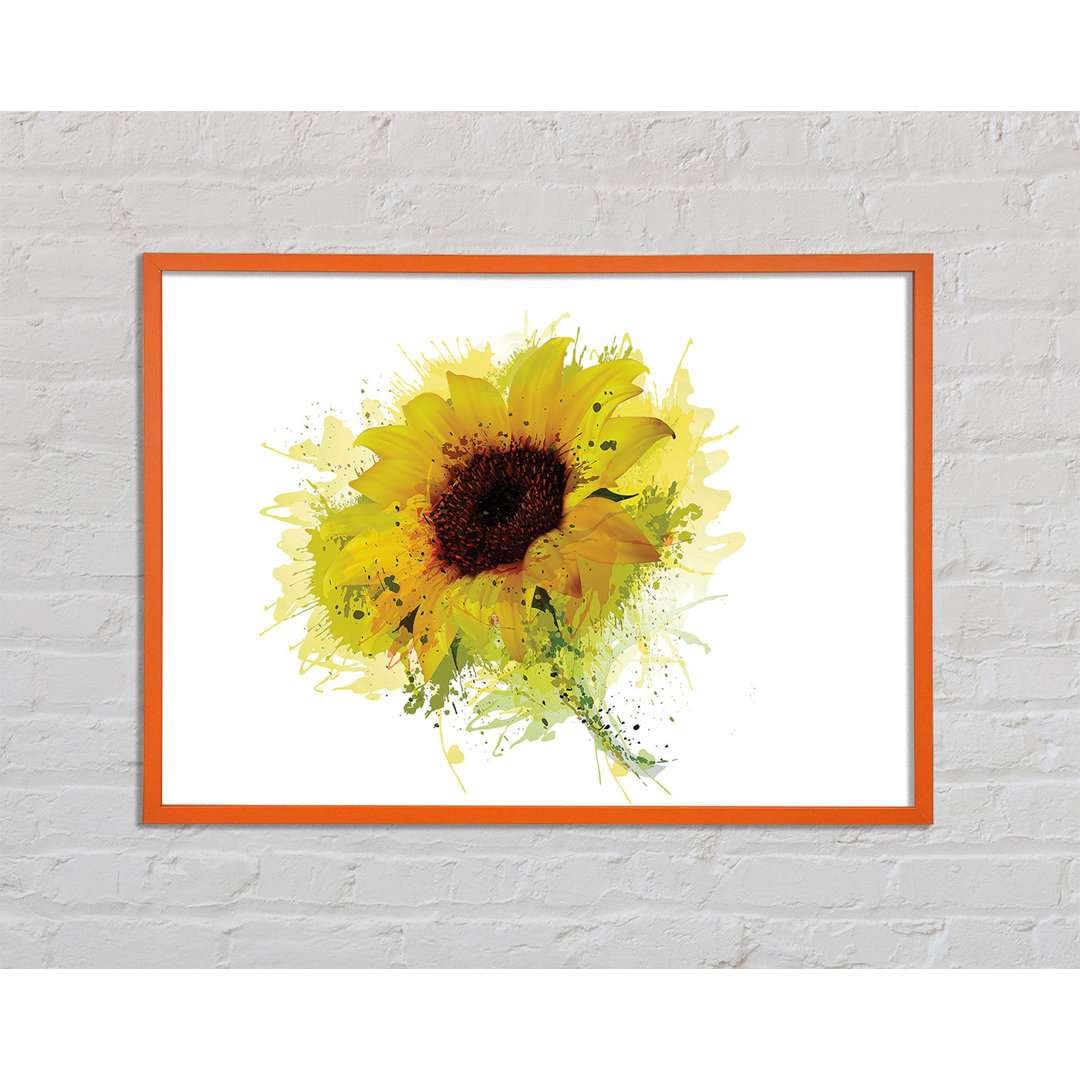 Wanatah Sunflower Splash 1 - Einzelner Bilderrahmen Kunstdrucke