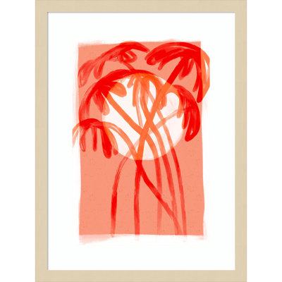 Galya "Palms at Sunset" Print by Treechild