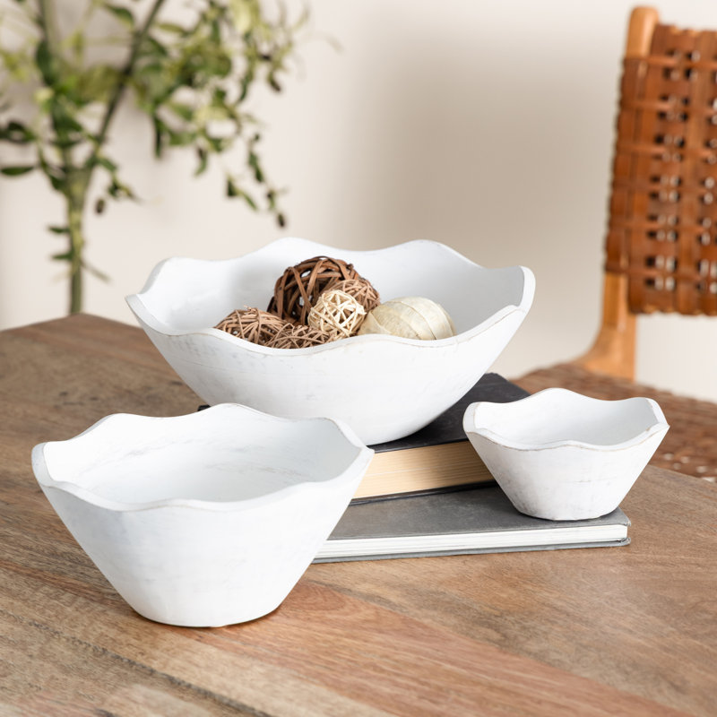 Ensemble de grands bols Cole and Grey, Blanc