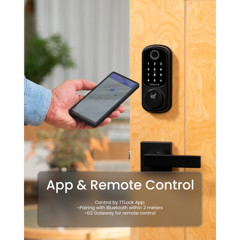 Desloc Fingerprint Smart Lock And Lever Handle With Bluetooth