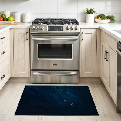 Blue Machine Washable,Deep Space Beauty of Science Indoor Area Rug