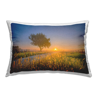 Rising Sun Horizon Outdoor Printed Pillow by Marty Hulsebos