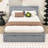 Wooden Platform Bed with Storage Drawer and Headboard-774917016-774917017