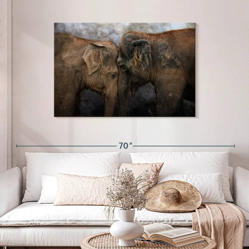 «Brampt Elephant Young Love», H 30 po x l 45 po