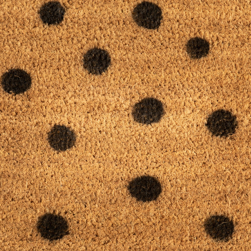Braewyn Non-Slip Doormat, 40cm H x 60cm W, Natural/Black