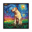 «Yellow Labrador Night II» par Aja Treves - reproduction d'art-52272018-75092742