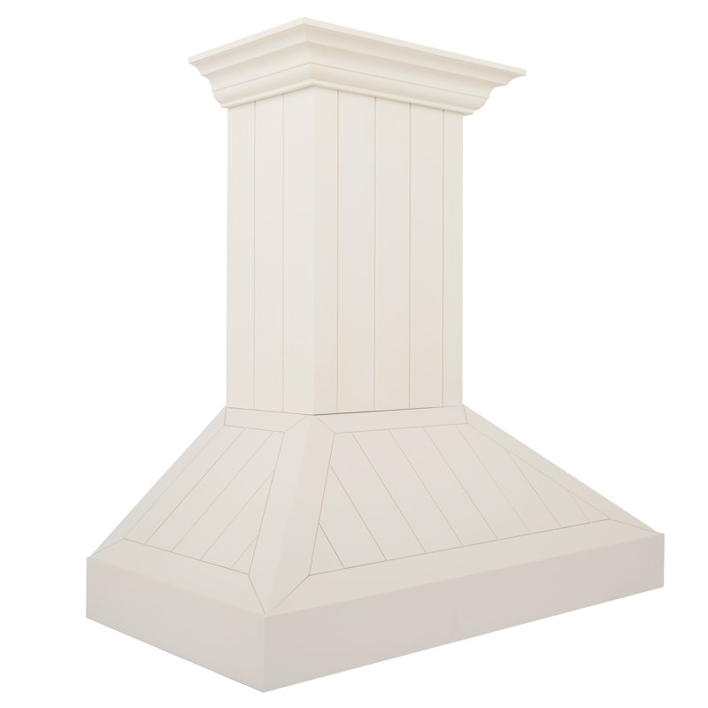 Hotte murale en bois blanche ZLINE - avec moteur (KPTT) ZLINE, Blanc chalet, 30"