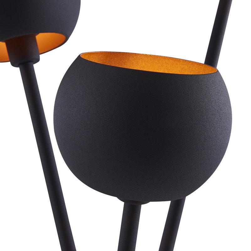 Lampe trépied 62,3 po Kenner, Noir, Cuivre