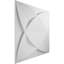 Panneau mural 3D 19,625 "x 19,625" en blanc (paquet de 10)