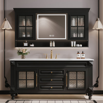 French style exquisite simple bathroom cabinet.