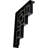 1 1/2"W x 12"D x 15"H Eris Wrought Iron Bracket, (Single center brace), Powder Coated Black-30778681-30778691