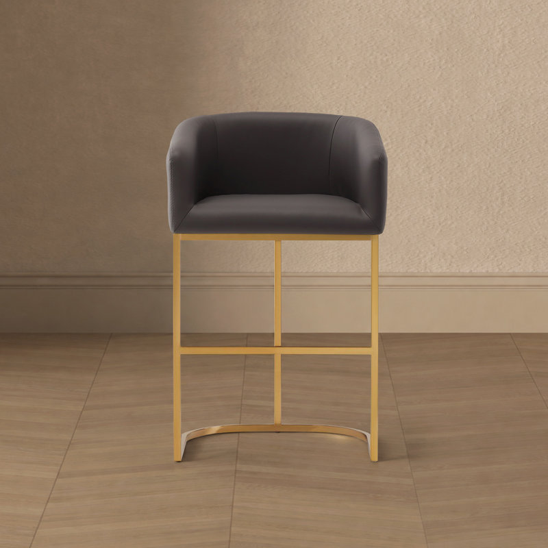 Louvre Bar & Counter Stool, Counter Stool (26" Seat Height), Gray