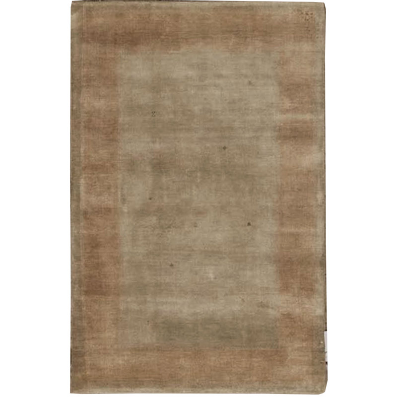 Tapis beige noué à la main de haute qualité