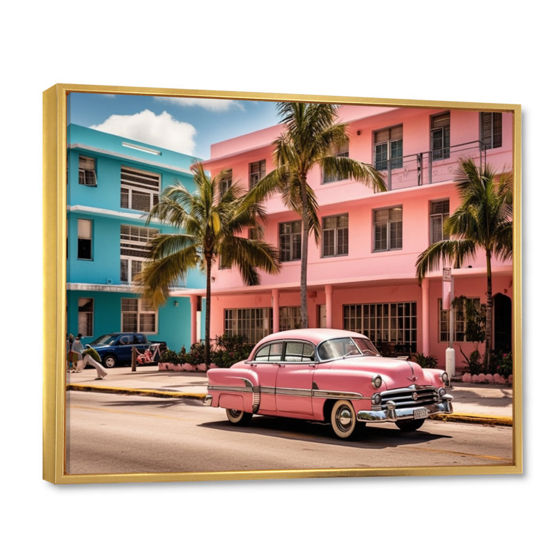 Jacksonville Bay Florida III sur toile, Cadre flottant doré, H 30 po x l 40 po x P 1,5 po