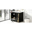 Meuble-lavabo de 30 po avec lavabo en céramique. Bois massif. Charnières à 4 tiroirs. Rangement spacieux. Design moderne. Lavabo noir facile à assembler. Fabrication. Portes à fermeture en douceur. Espace de rangement abondant.