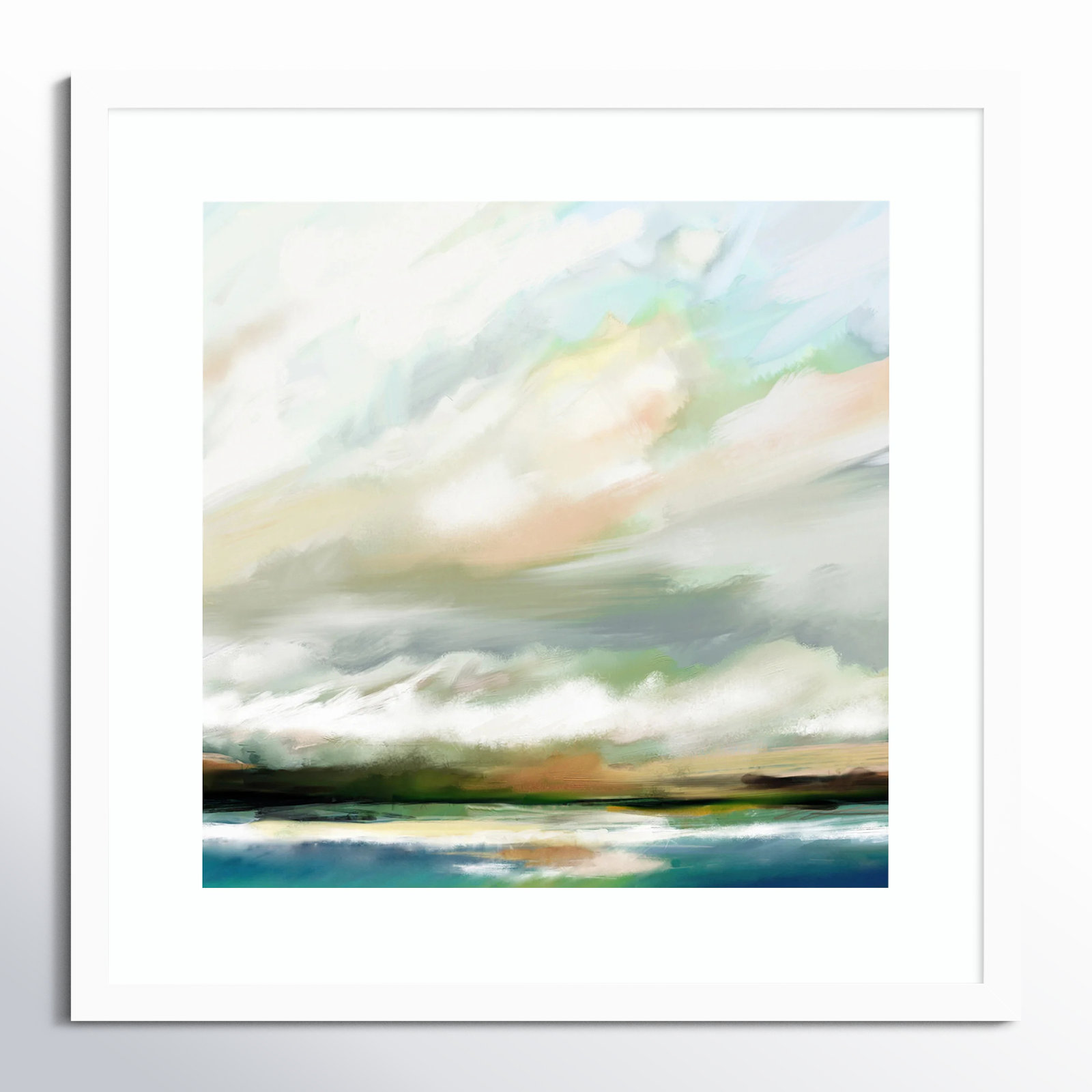 Sunday Morning by Mary Sparrow, 41" H x 41" W, Framed Print, Noir Black