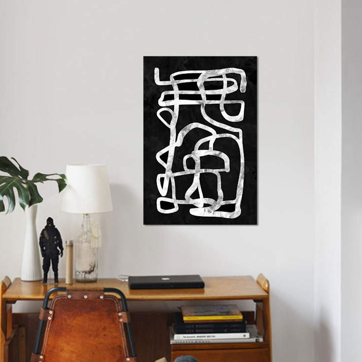 « mono set ii », impression sur toile, H 12 po x l 8 po x P 0,75 po, Toile tendue, Pas de tapis