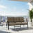 70" 3-Seat All-Weather Metal Patio Sofa with Beige Cushions, Khaki Frame-2121090571