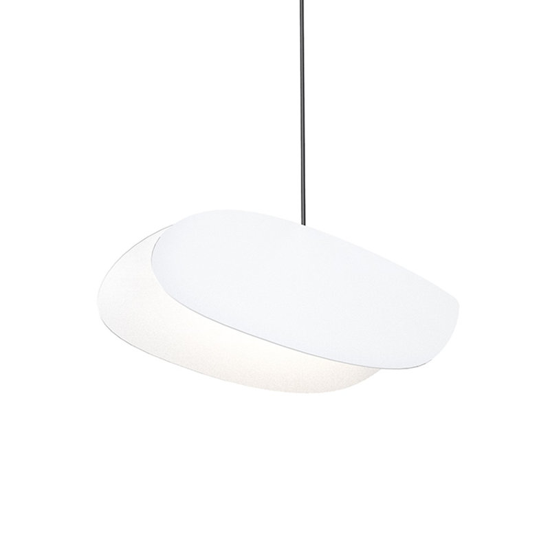 Papillons™ 1 - Light Satin Black LED Unique/Statement Pendant, Satin Black, 4.5" H x 16" W x 3.5" D