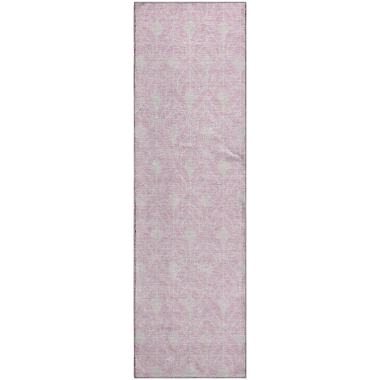 Premium Machine Washable Prisco Pink Rug