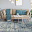Tapis taupe 8 pi x 10 pi à motif abstrait tissé à la machine