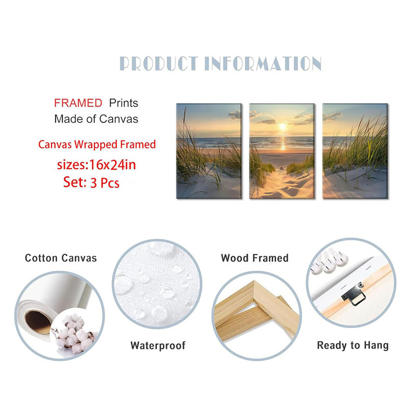 3 Piece Wrapped Canvas Print